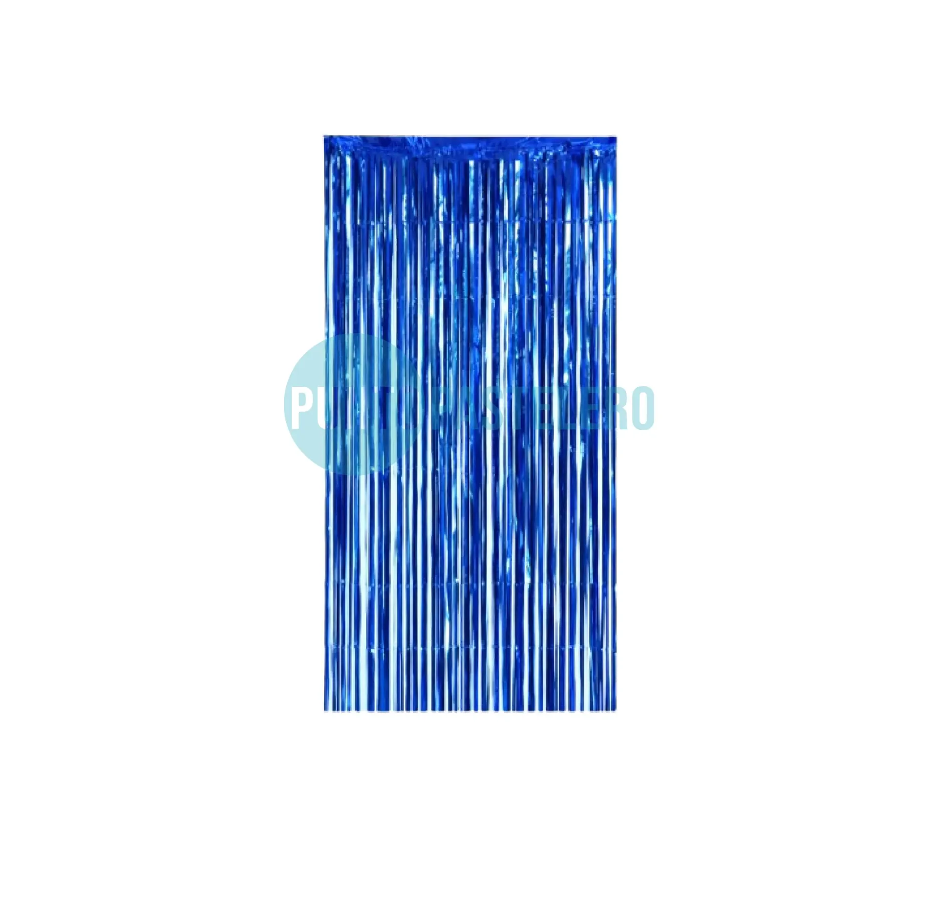 CORTINA METALIZADA AZUL FOIL FRINGE (1 X 2 MT.)
