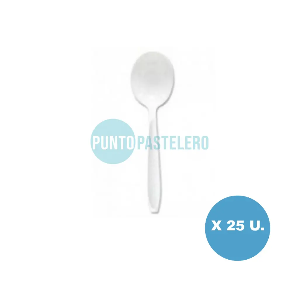 CUCHARA SOPERA BLANCA KOVALPLAST (X 25 U.)
