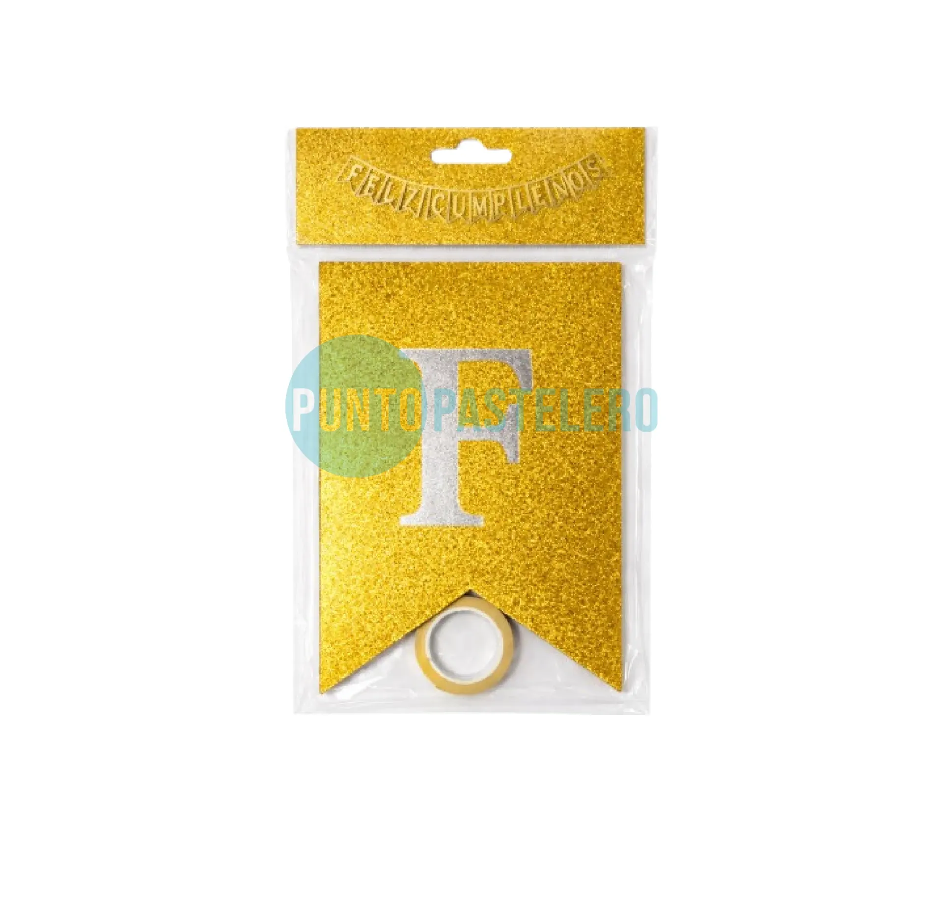 [GLITD] BANDERIN FELIZ CUMPLEAÑOS GLITTER DORADO