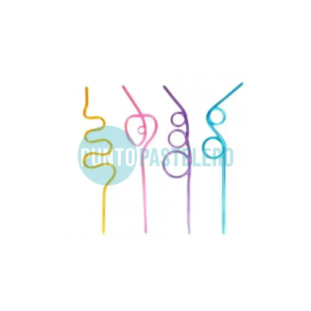 SORBETE PLASTICO RIGIDO RULOS (X 4 U.)