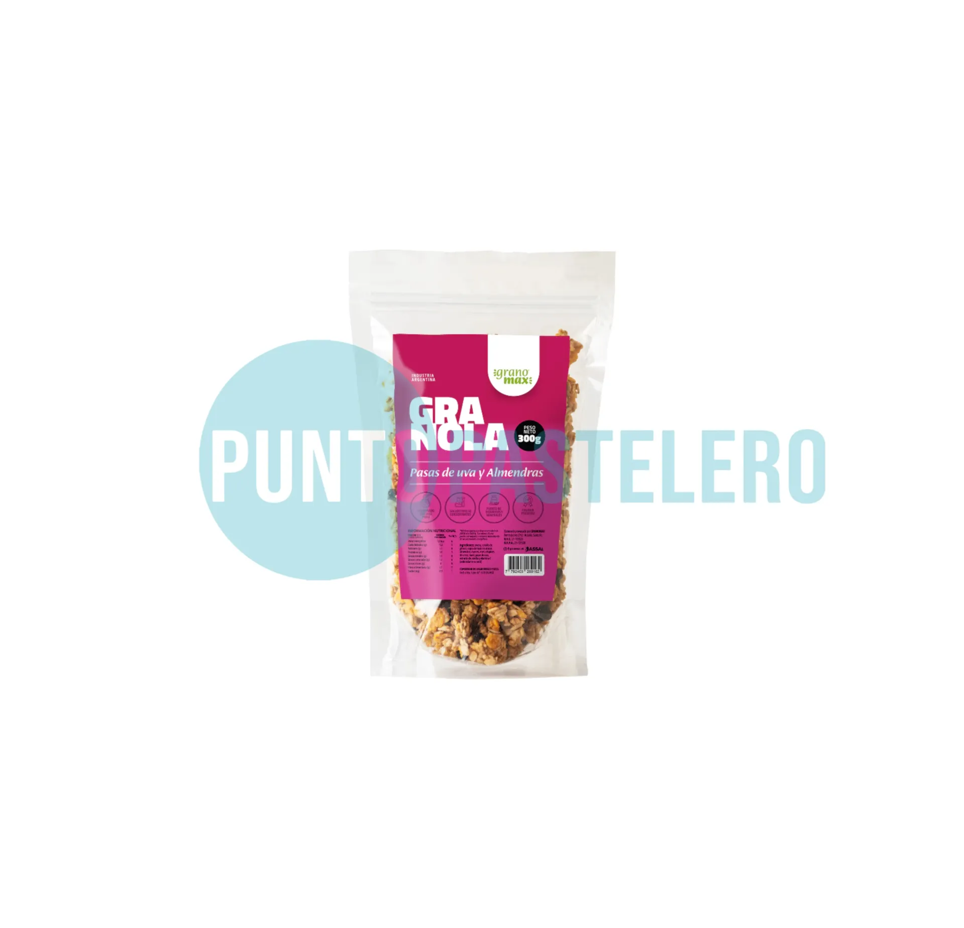 [7792403269162] GRANOLA PASAS Y ALMENDRAS GRANOMAX (X 300 GR.)