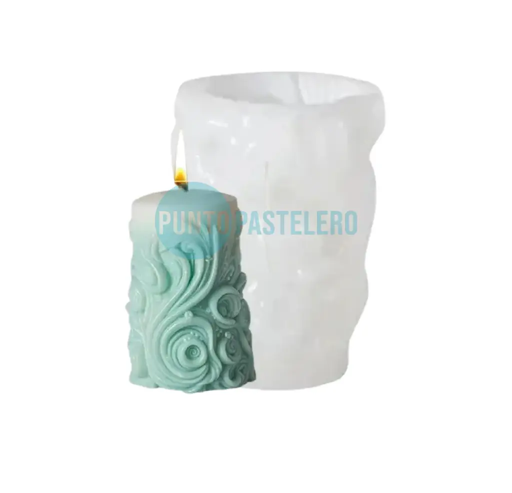 MOLDE SILICONA TUBO ONDAS (1E7) (PARA VELA) [B8]