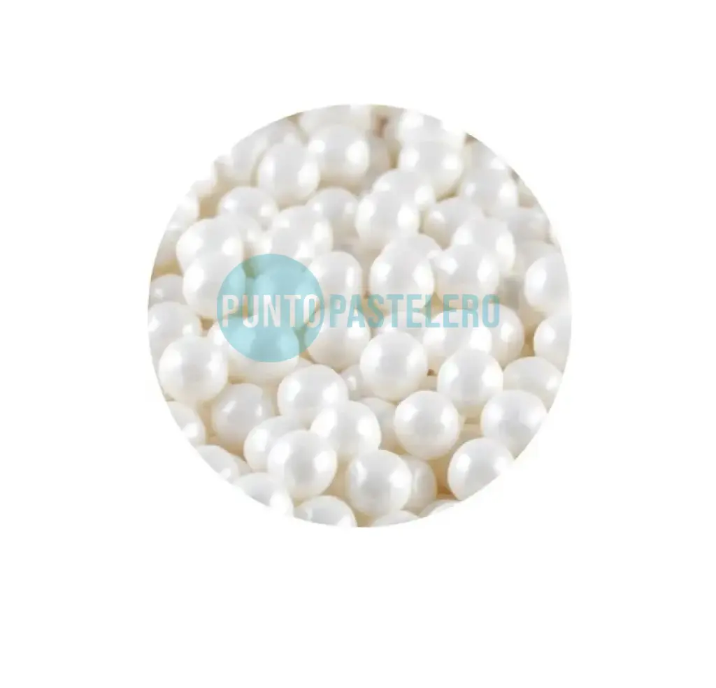 [00115225] FRASCO PERLAS COMESTIBLES 6MM BLANCO (X 100 GR.)