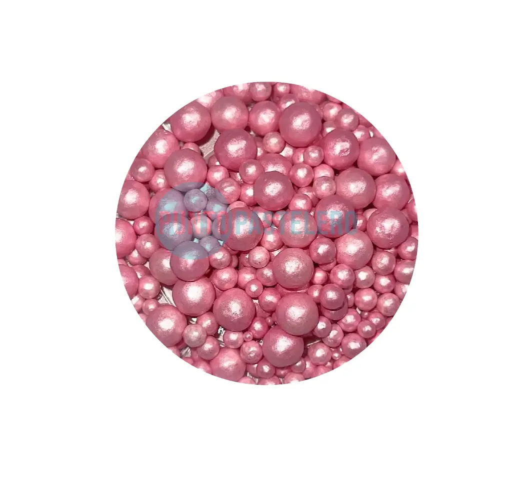 FRASCO PERLAS COMESTIBLES MIX ROSA (X 100 GR.)