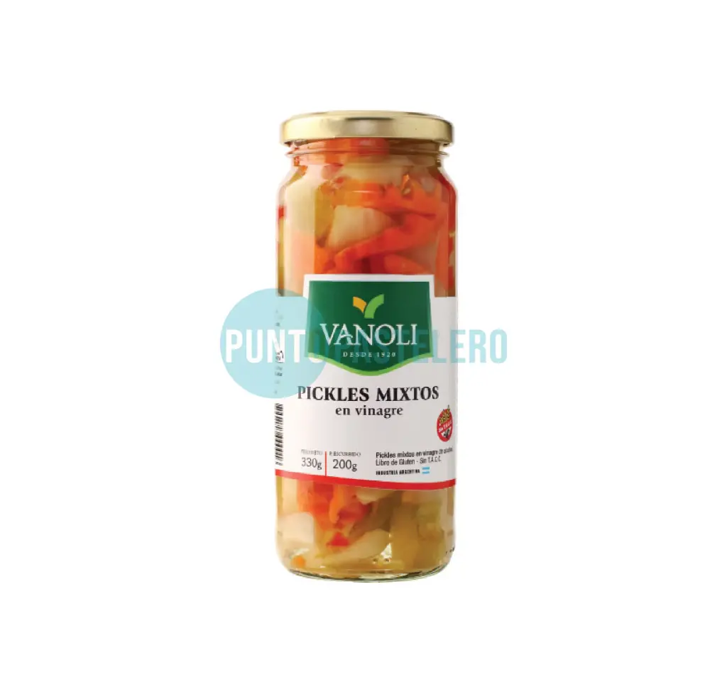 PICKLES MIXTOS VANOLI (X 330 GR.) (SIN TACC)