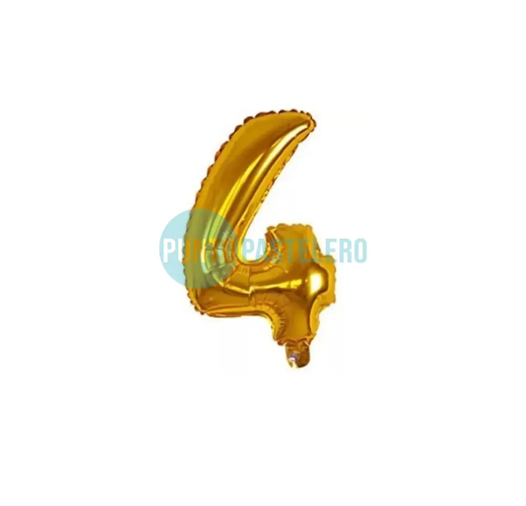 GLOBO NUMERO 4 - 70 CM - DORADO (DILAX)