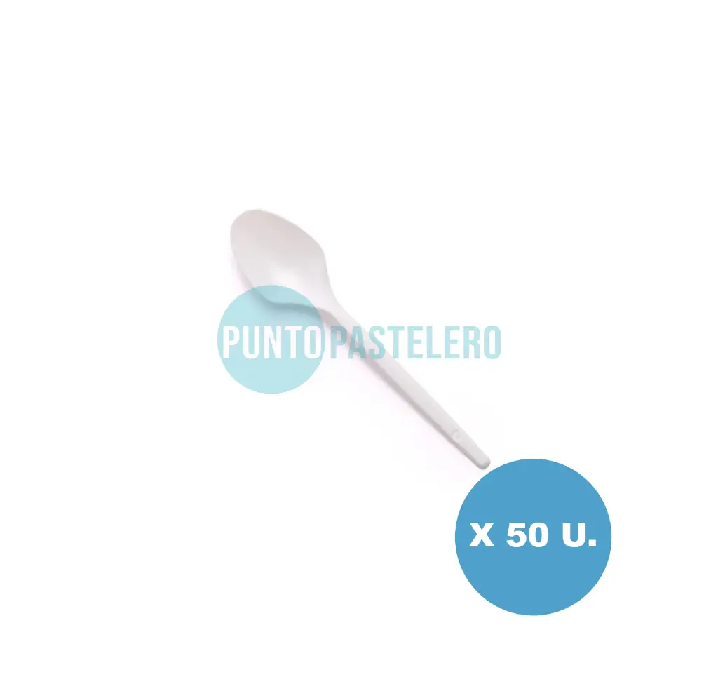 CUCHARA SUNDAE BLANCA KOVALPLAST (X 50 U.)