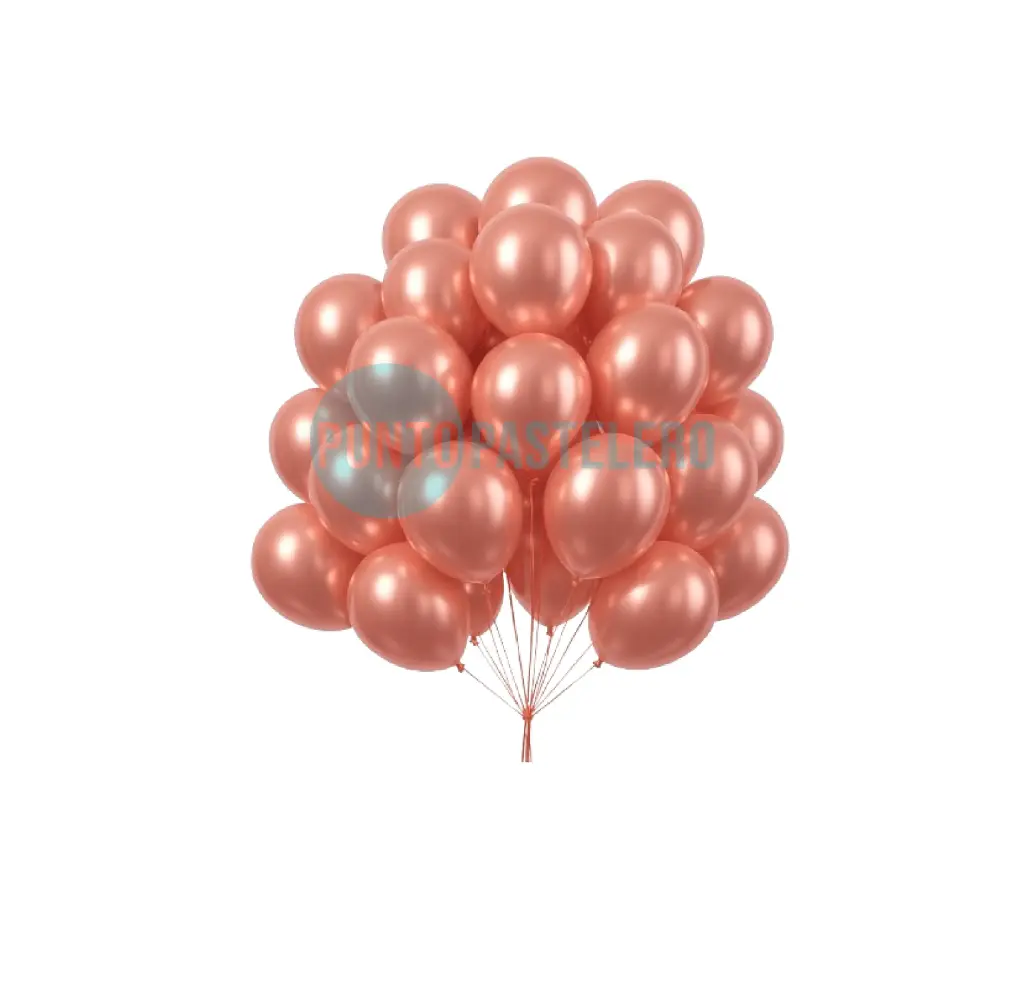 GLOBO BALLONS CROMADO 10" ROSA GOLD (X 50 U.)