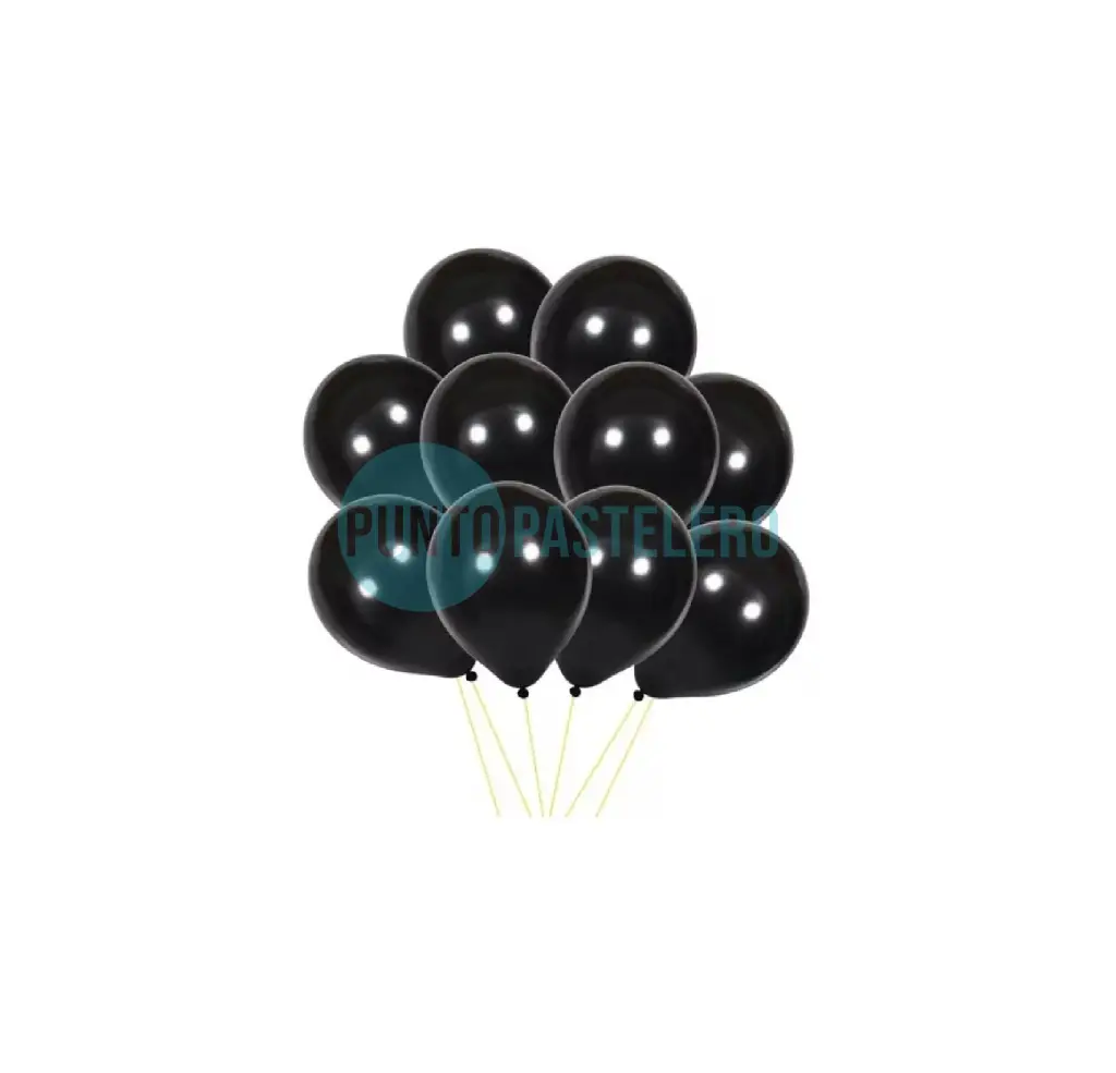 [6224030400973] GLOBO BALLONS CROMADO 10" NEGRO (X 50 U.)