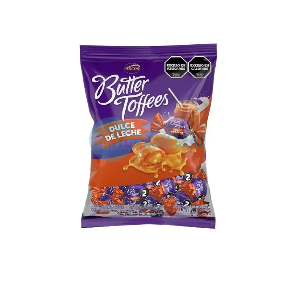 CARAMELOS ARCOR BUTTER TOFFEES DULCE DE LECHE (X 140 GR.)