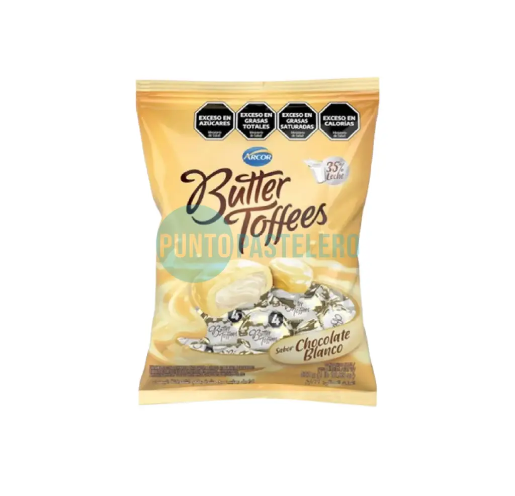 CARAMELOS BUTTER TOFFEES CHOCOLATE BLANCO (X 822 GR.)