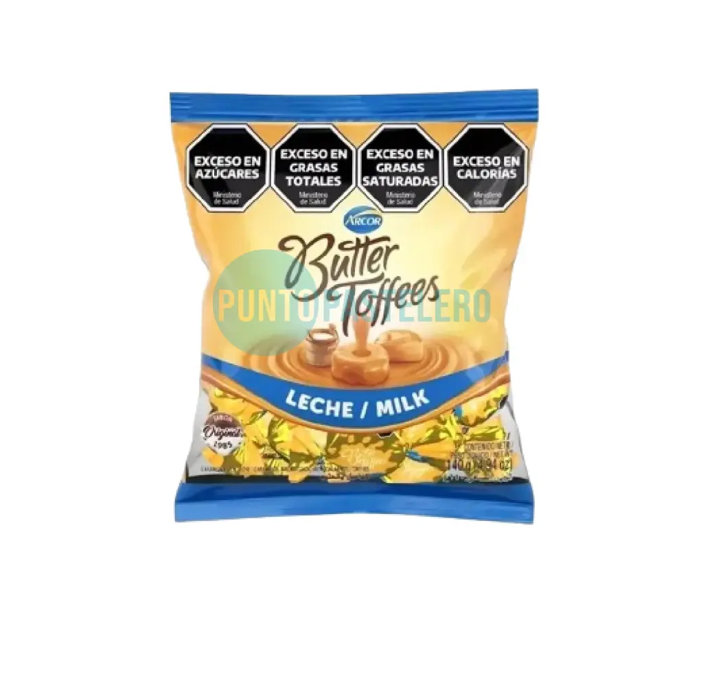 CARAMELOS ARCOR BUTTER TOFFEES LECHE (X 140 GR.)