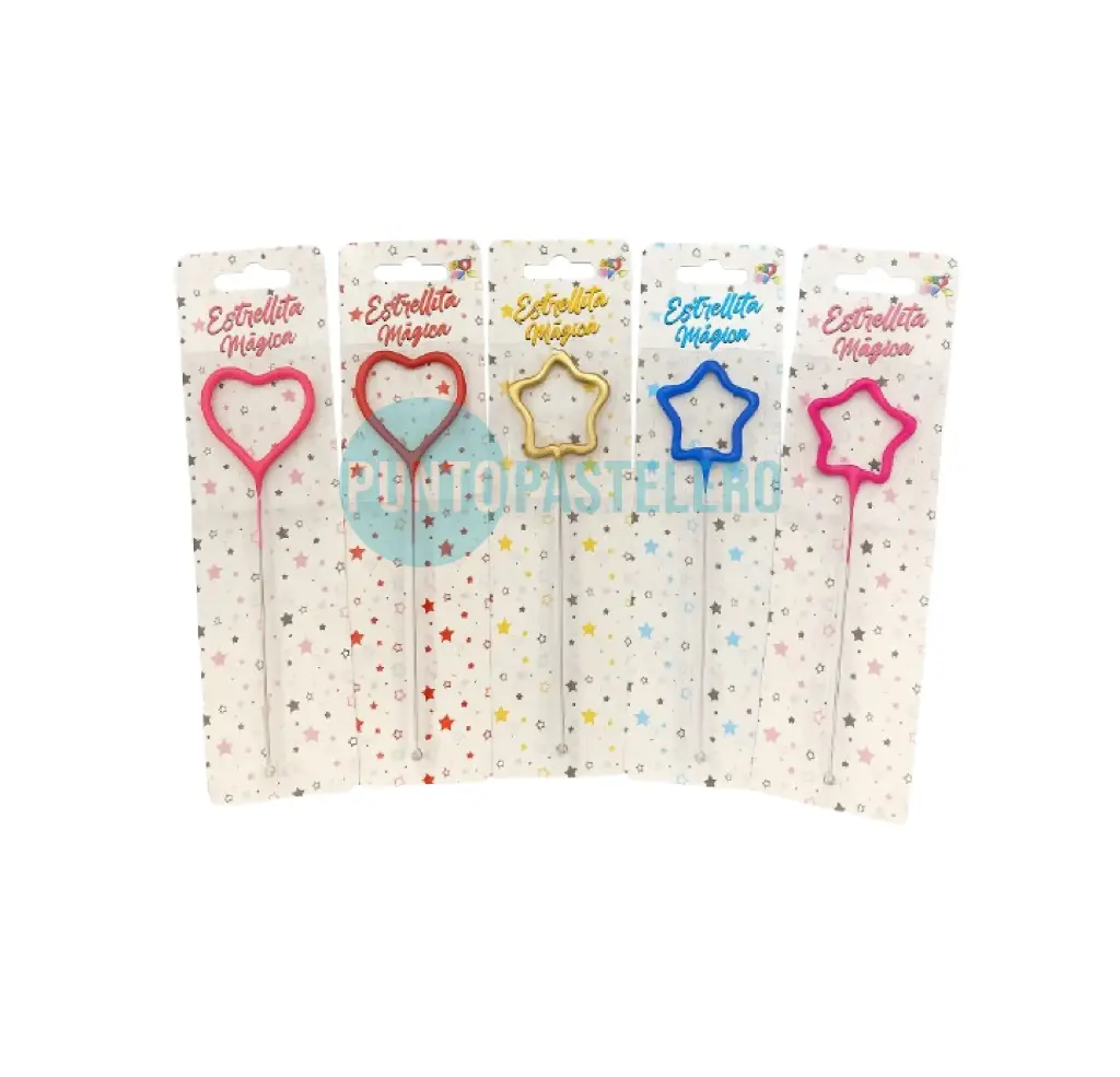 VELA SPARKLER ESTRELLA/CORAZON (COLORES)
