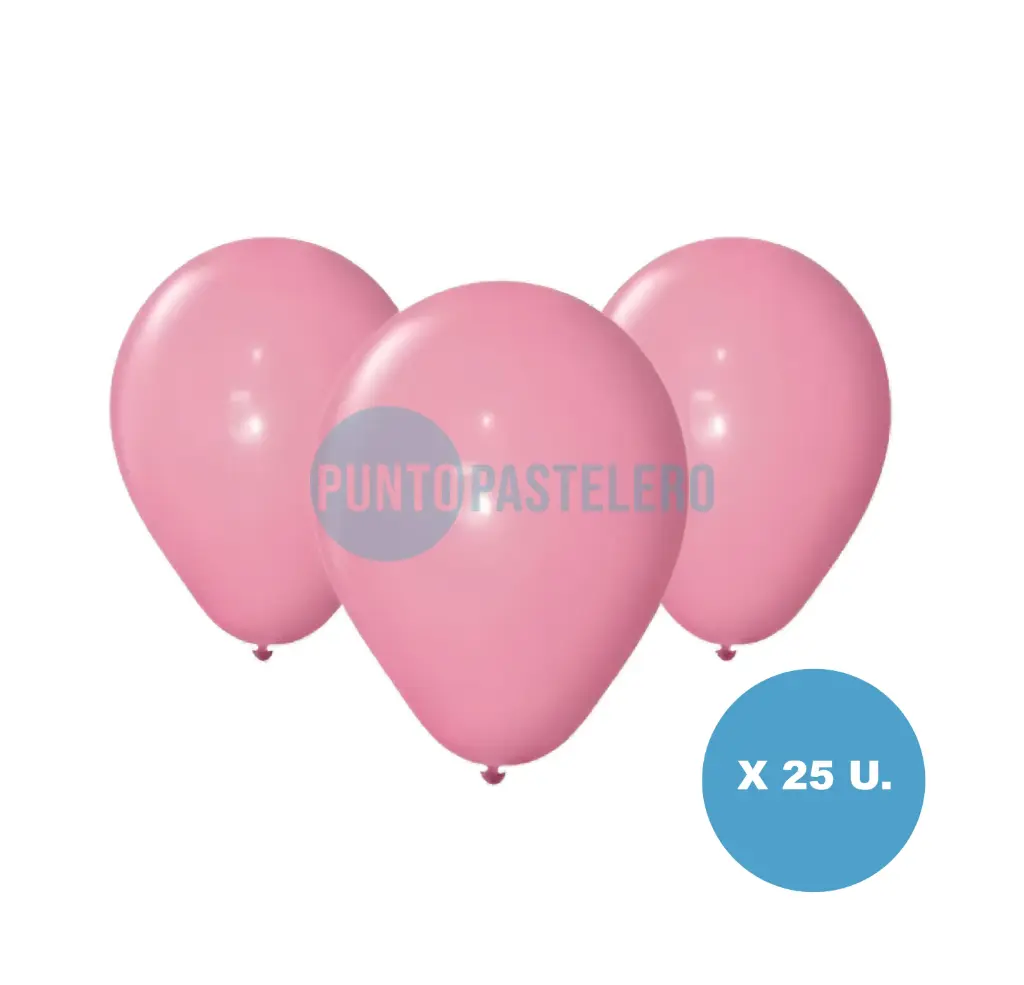 PACK GLOBO FIESTA LOCA ROSA PASTEL 12" (X 25 U.)