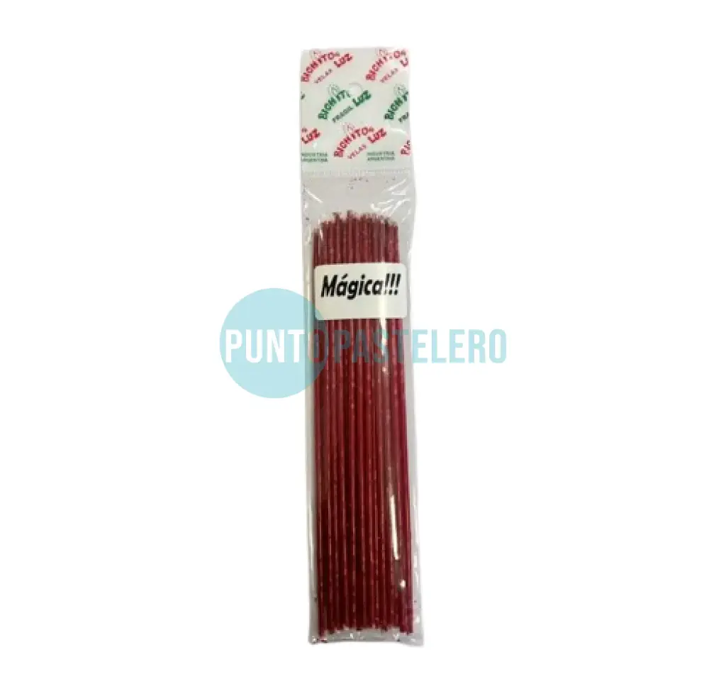 PACK VELA FINITA BICHITO DE LUZ ROJO 15 CM (X 24 U.)