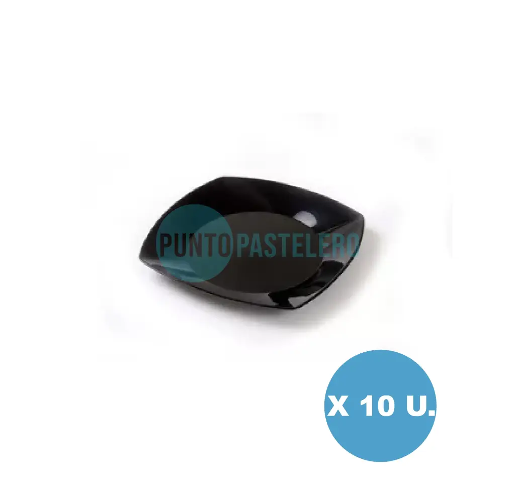 PLATO KOVALPLAST 17 CM NEGRO (10 U.)