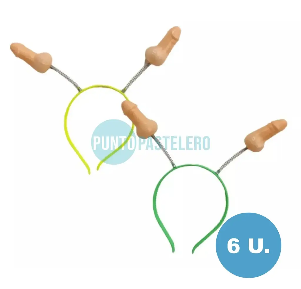 VINCHA MIEMBRO SEXY (PACK X 6 U.)