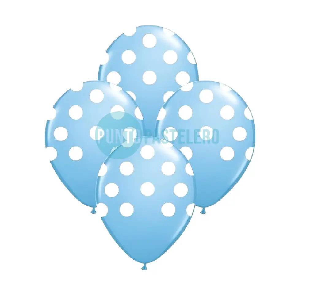 PACK GLOBO CANDELA CELESTES LUNARES BLANCOS 12" (X 12 U.)