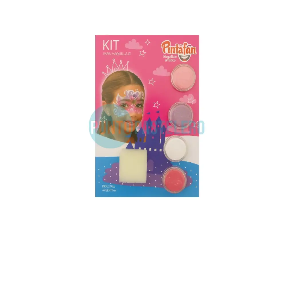 SET MAQUILLAJE PRINCESA (BLANCO-LILA-ROSA-FUCSIA)