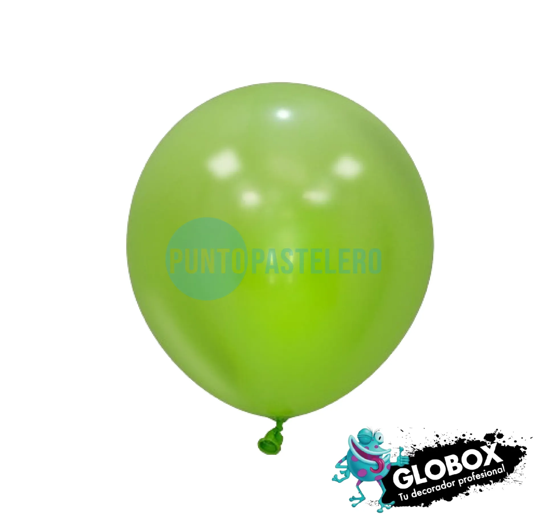 [7798194150375] PACK GLOBO GLOBOX LISO 12" VERDE MANZANA (X 50 U.)