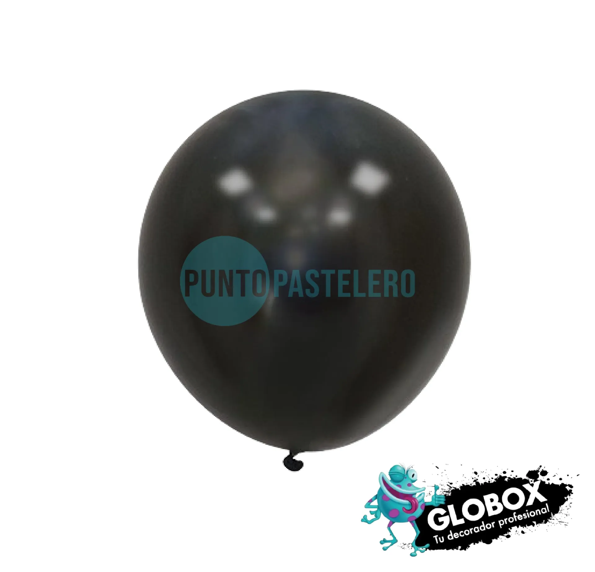 [7798194150412] PACK GLOBO GLOBOX LISO 12" NEGRO (X 50 U.)