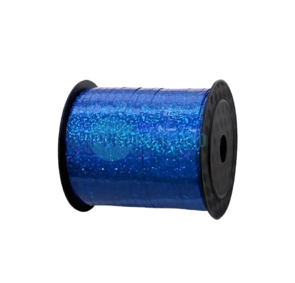 ROLLO CINTA PARA GLOBO HOLOGRAFICA AZUL (X 225 MT.)