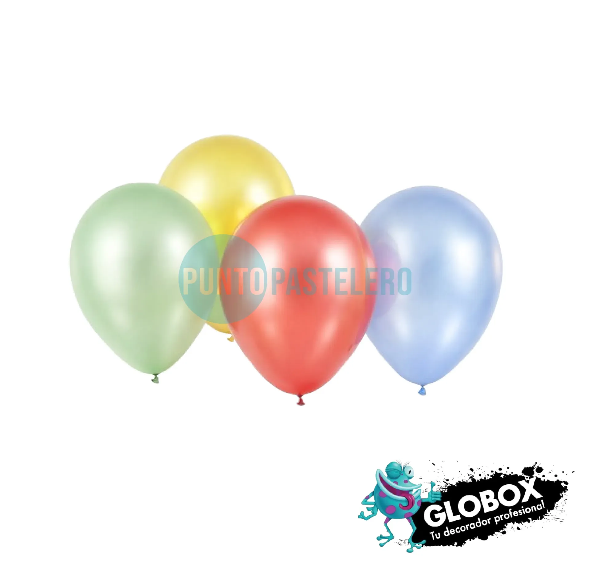 PACK GLOBO GLOBOX 5" COLORES SURTIDOS PERLADO (X 50 U.)