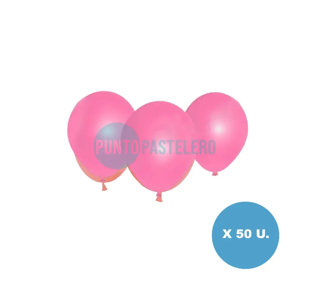 PACK GLOBO GLOBOX LISO 12" ROSA PASTEL (X 50 U.)