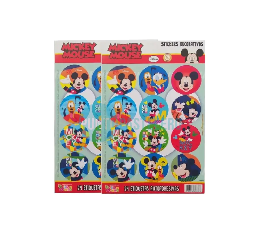 STICKERS EN PLANCHA MICKEY (24 U.)
