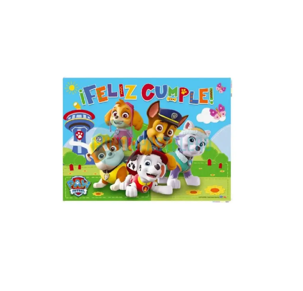 [7798218849162] AFICHE FELIZ CUMPLE PAW PATROL