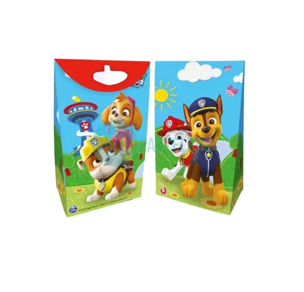 BOLSA CARTULINA CON CIERRE PAW PATROL (8 U.)