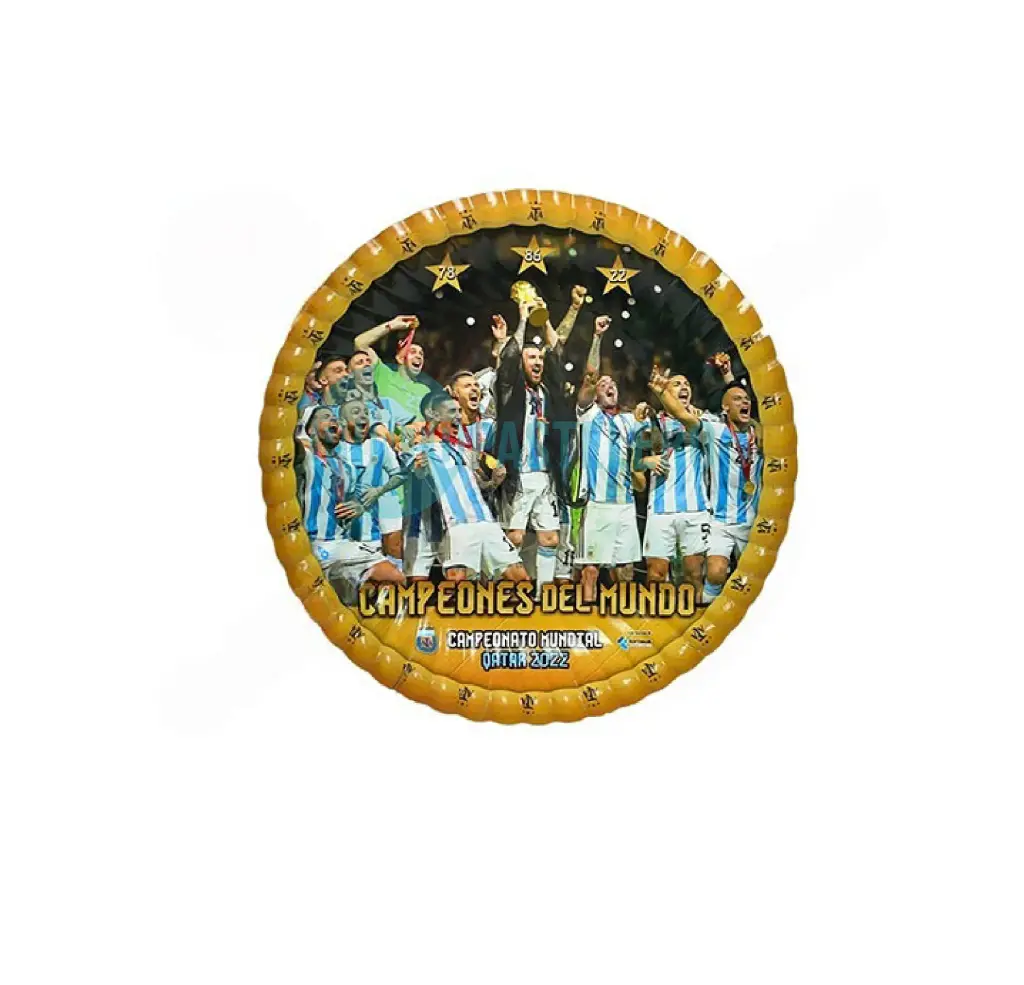[7798342407160] PLATO POLIPAPEL SELECCION ARGENTINA (8 U.)