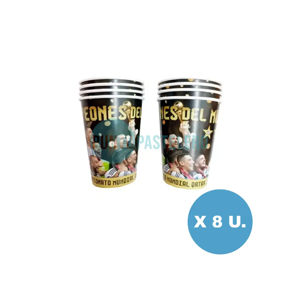 VASO DE POLIPAPEL SELECCION ARGENTINA (8 U.)