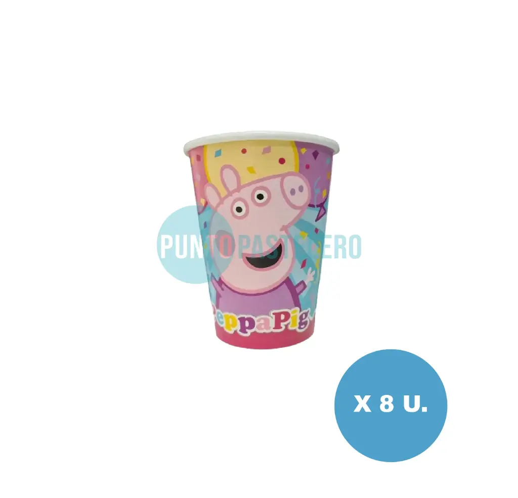 VASO POLIPAPEL PEPPA PIG (8 U.)
