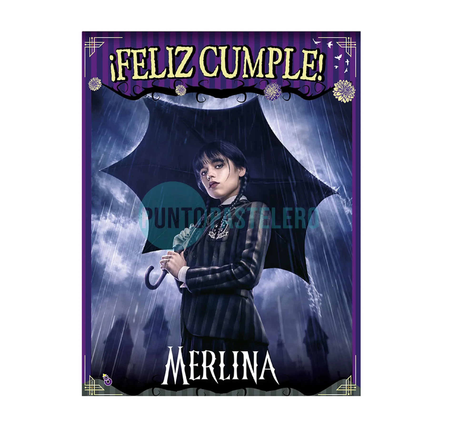AFICHE FELICIDADES MERLINA
