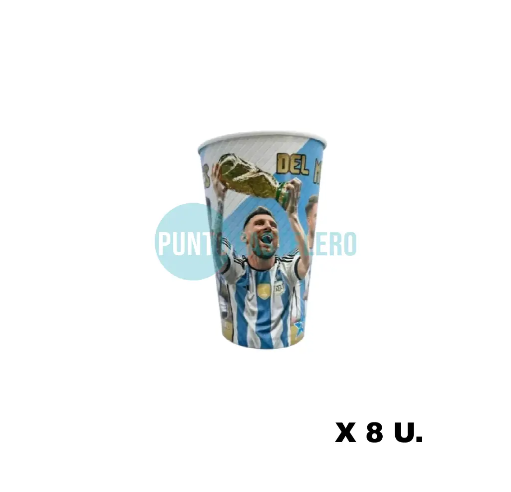 VASO DE POLIPAPEL SELECCION ARGENTINA GRANDE 360CC (8 U.)