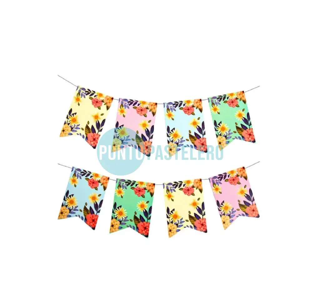BANDERIN FLOREADO "PRIMAVERA"
