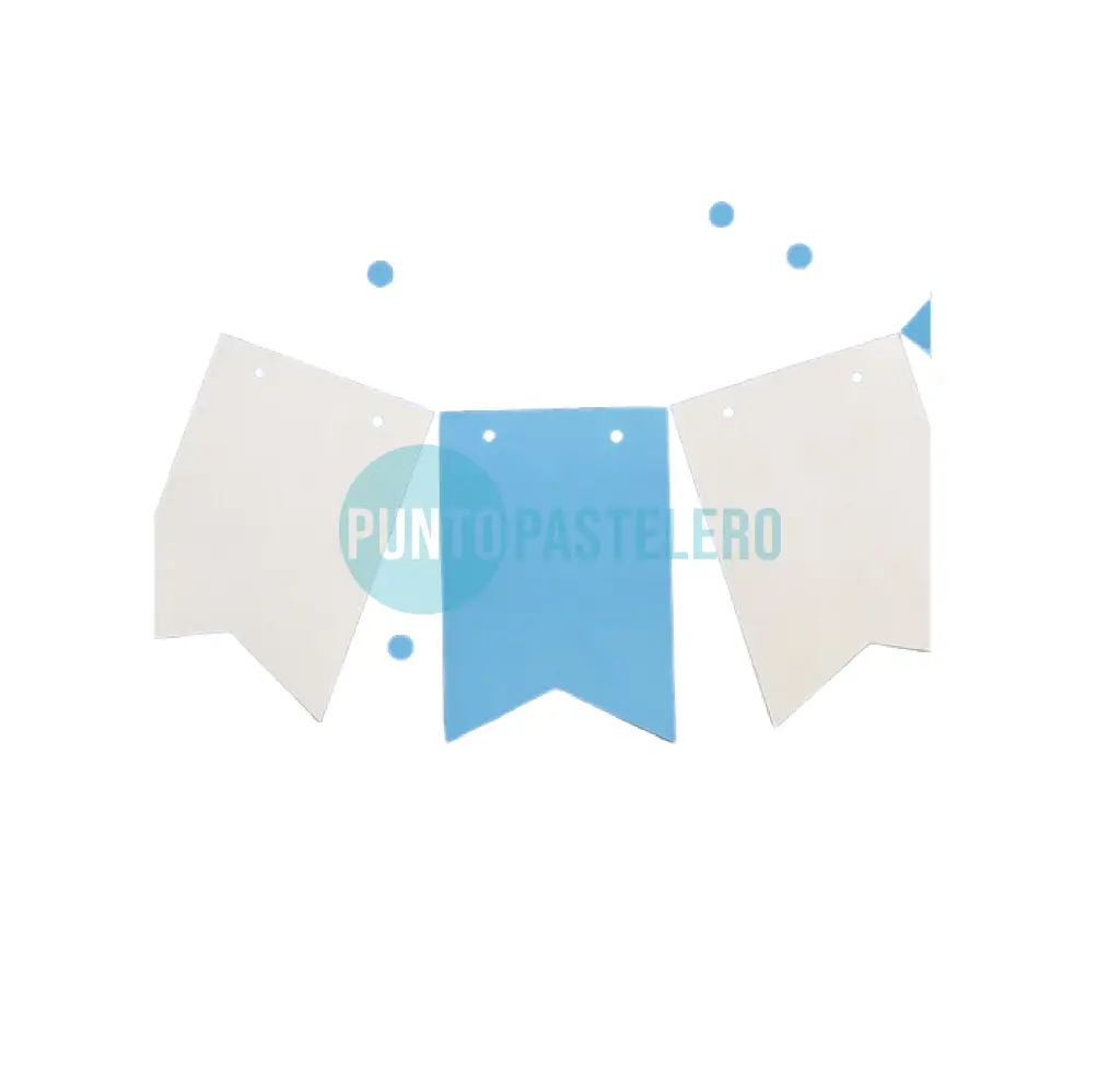 BANDERIN CELESTE Y BLANCO