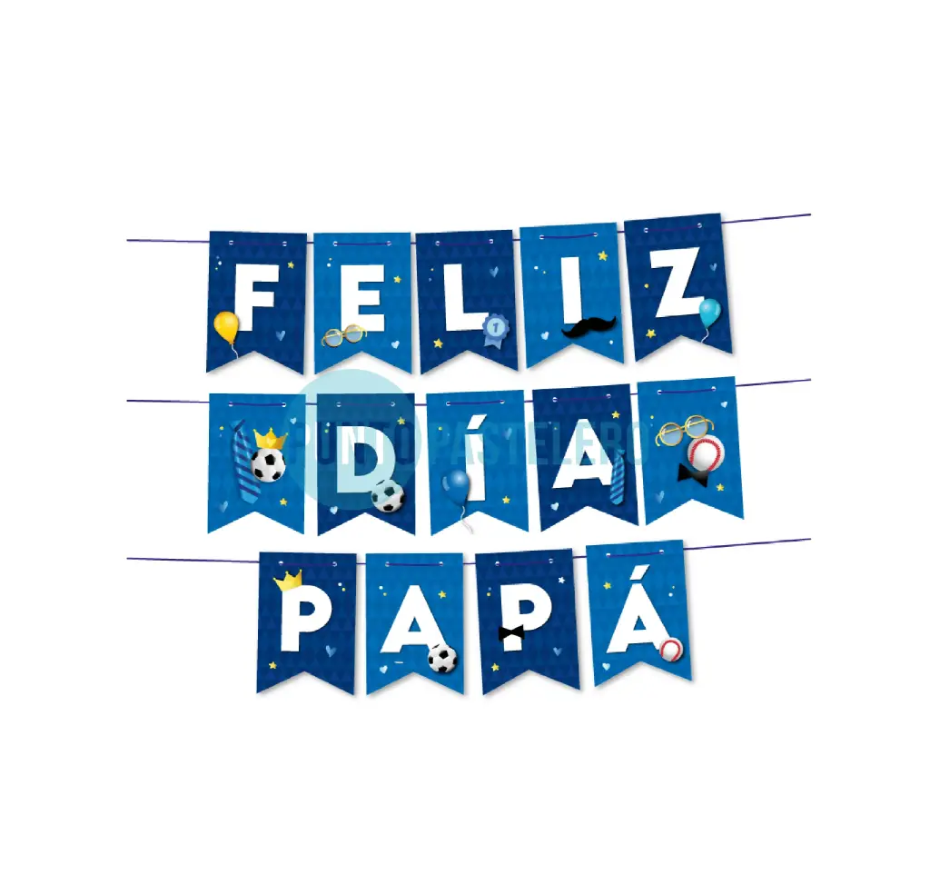 BANDERIN "FELIZ DIA PAPA"