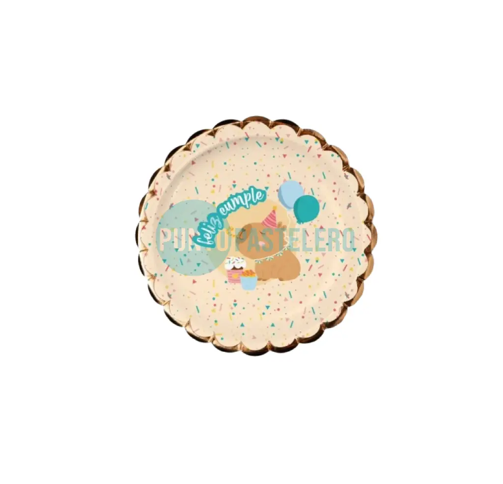 PLATO POLIPAPEL CAPIBARA (8 U.) (GM)