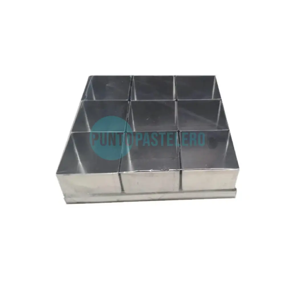 SET MOLDE DE MINI TORTAS CUADRADO (8X8 CM)