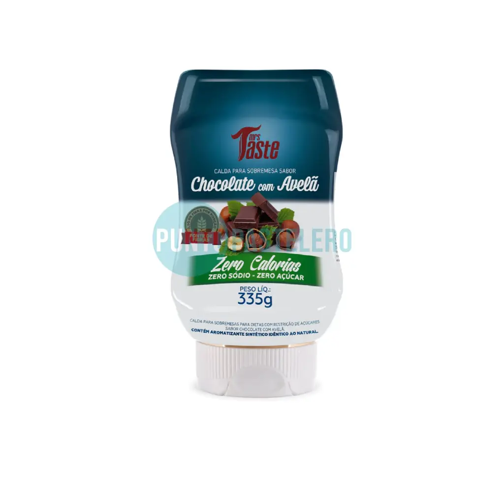 SALSA CHOCOLATE CON AVELLANAS MR. TASTE (X 335 GR.) (CERO CALORIAS) (SIN AZUCAR)