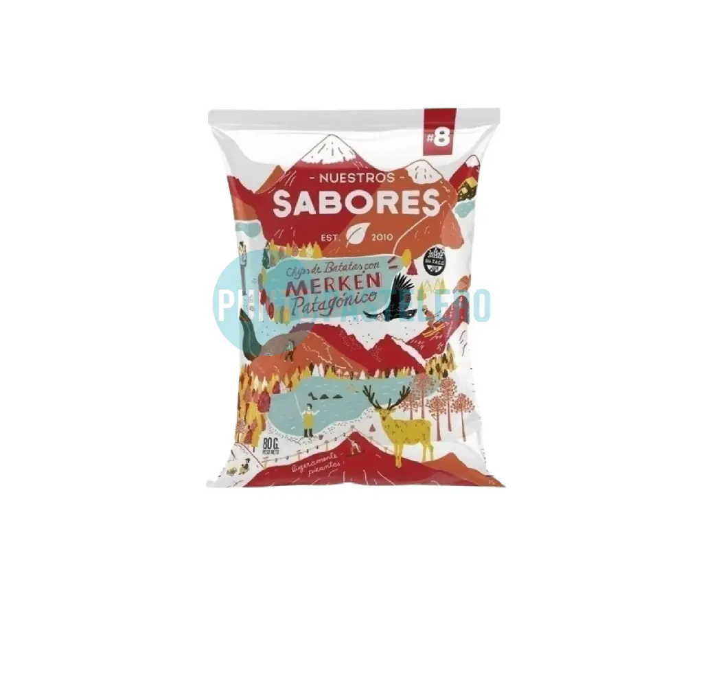 CHIPS DE BATATA CON MERKEN PATAGONICO (X 80 GR.) (SIN TACC)