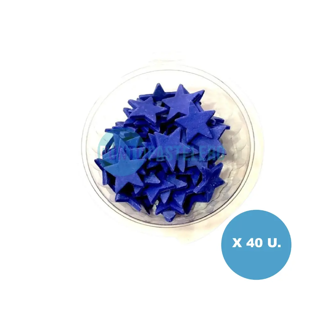 ESTRELLAS PASTILLAJE AZUL (X 40 U.)