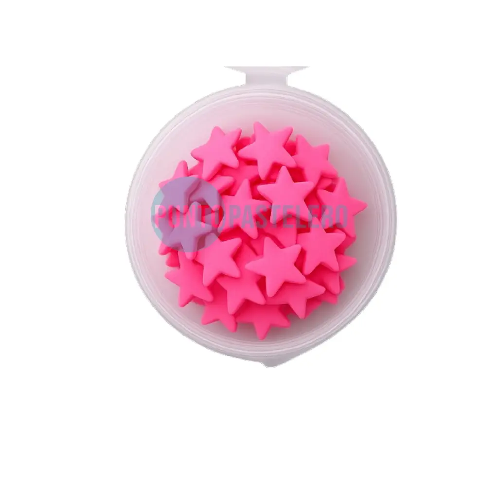 ESTRELLAS PASTILLAJE ROSA (X 40 U.)