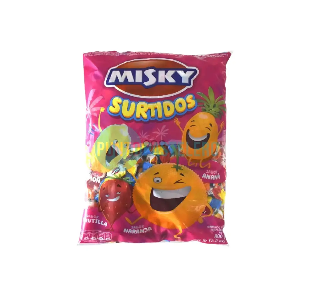 CARAMELOS SURTIDOS MASTICABLE MISKY (X 800 GR.)