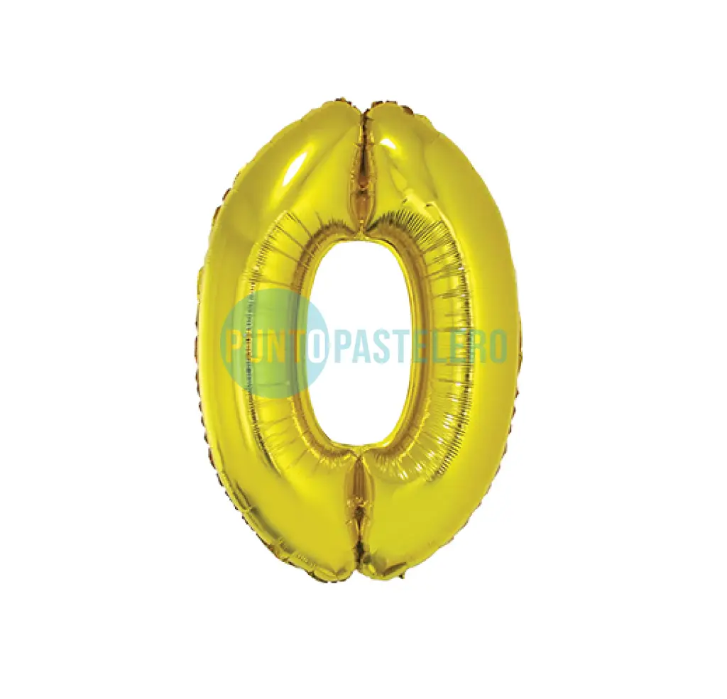 GLOBO NUMERO 0 - 70 CM - DORADO (DILAX)