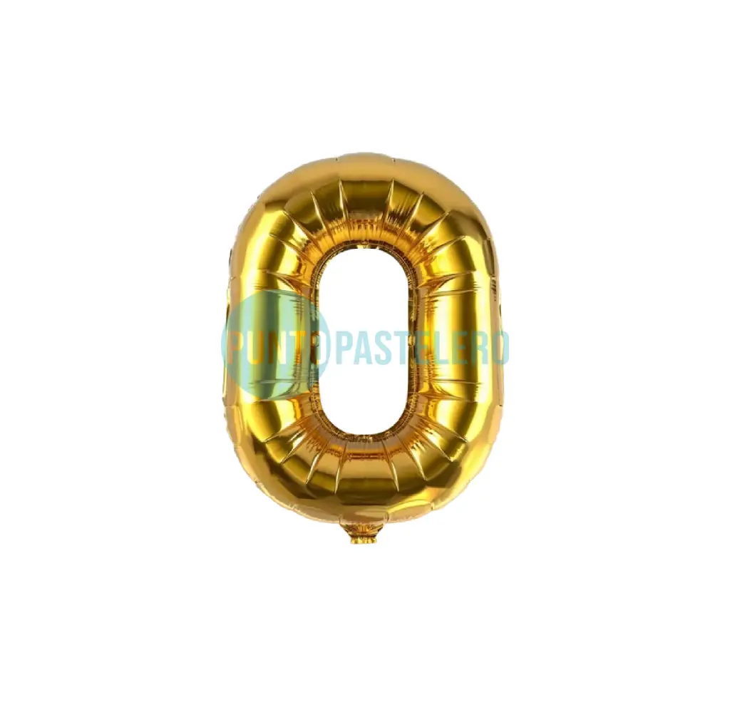 GLOBO NUMERO 0 - 70 CM - DORADO (DILAX)