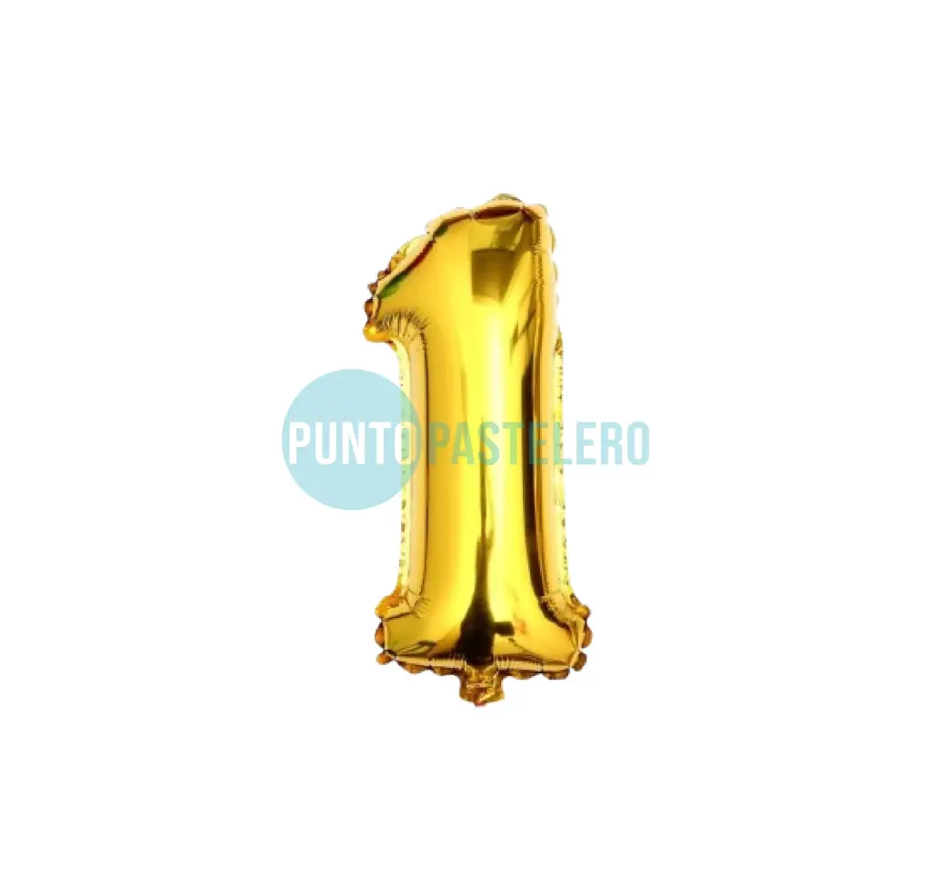 [7798194155356] GLOBO NUMERO 1 - 70 CM - DORADO (DILAX)
