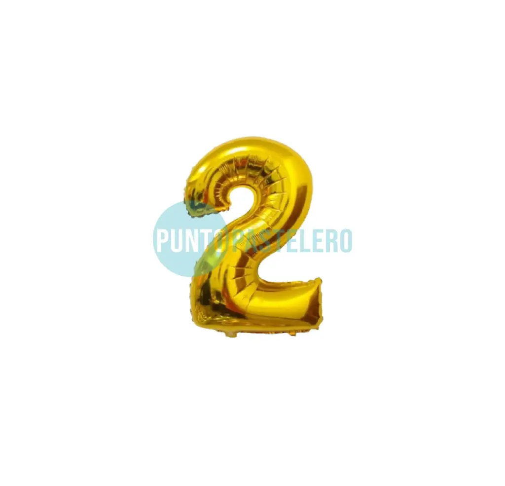 GLOBO NUMERO 2 - 70 CM - DORADO (DILAX)